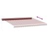 Manual Retractable Awning Burgundy 450x350 cm - Hipomarket