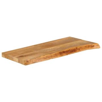 Live Edge Solid Mango Wood Table Top - 70x20x2.5 cm