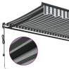 Automatic Retractable Awning Anthracite & White 500x350 cm