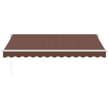 Manual Retractable Awning Brown 350x250 cm | Buy Online