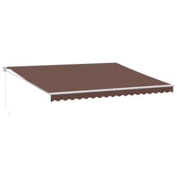 Manual Retractable Awning Brown 450x300 cm - Hipomarket UK