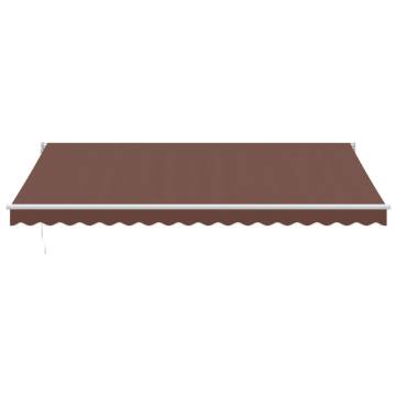 Manual Retractable Awning Brown 450x300 cm - Hipomarket UK