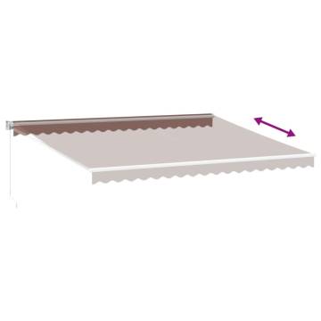 Manual Retractable Awning Brown 450x300 cm - Hipomarket UK