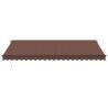 Manual Retractable Awning Brown 500x350 cm for Patios