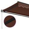 Manual Retractable Awning Brown 500x350 cm for Patios