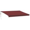 Automatic Retractable Awning Burgundy 450x300 cm - Hipomarket