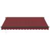 Manual Retractable Awning with LEDs - Burgundy 400x300 cm