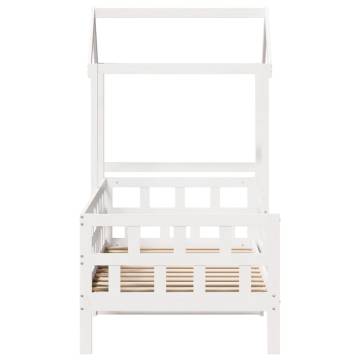 Day Bed with Roof White 80x200 cm Solid Wood Pine - Hipomarket