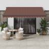 Manual Retractable Awning Brown 400x300 cm Colour brown Size 400 x 300 cm Quantity in Package 1 