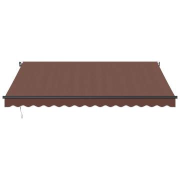 Manual Retractable Awning Brown 400x300 cm - HipoMarket