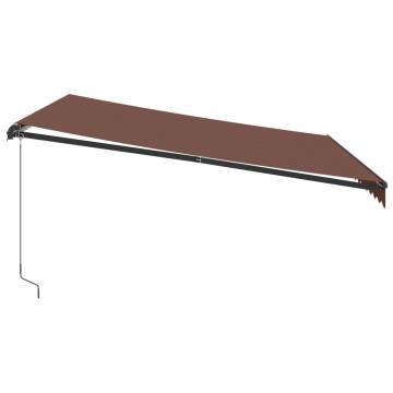 Manual Retractable Awning Brown 400x300 cm - HipoMarket