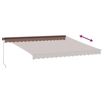 Manual Retractable Awning Brown 400x300 cm - HipoMarket