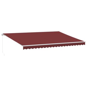 Manual Retractable Awning Burgundy 500x350 cm - Hipomarket