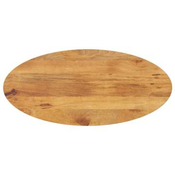 Oval Solid Wood Mango Table Top - 100x50 cm | Hipo Market