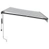 Automatic Retractable Awning with LEDs - Anthracite & White