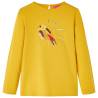 Kids' T-shirt with Long Sleeves Dark Ochre 92 Colour ochre Size 92 (1.5-2y) 