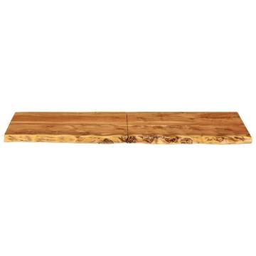 Solid Acacia Wood Bathroom Vanity Top - 140x52 cm