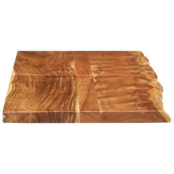 Solid Acacia Wood Bathroom Vanity Top - 140x52 cm