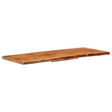 Solid Acacia Wood Bathroom Vanity Top - 140x52 cm