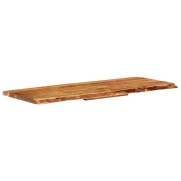 Solid Acacia Wood Bathroom Vanity Top - 140x52 cm