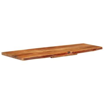 Solid Acacia Wood Bathroom Vanity Top - 140x52 cm