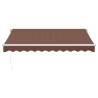 Manual Retractable Awning with LED - Brown 300x250 cm