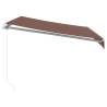 Manual Retractable Awning with LED - Brown 300x250 cm