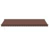 Automatic Retractable Awning with LEDs - Brown 600x350 cm