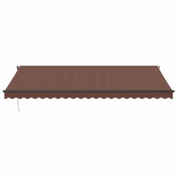 Automatic Retractable Awning Brown 500x350 cm | HipoMarket