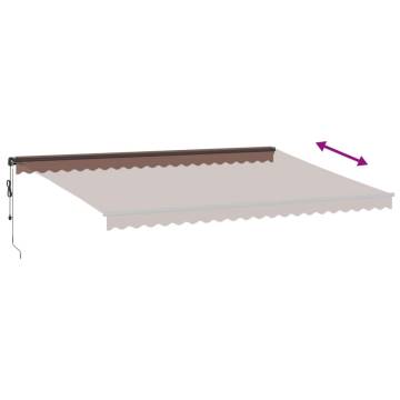 Automatic Retractable Awning Brown 500x350 cm | HipoMarket