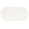 Table Top White 110x55 cm - Solid Pine Wood Oval - HipoMarket