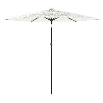 Garden Parasol with Steel Pole White - 268x268 cm