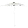 Garden Parasol with Steel Pole White - 268x268 cm