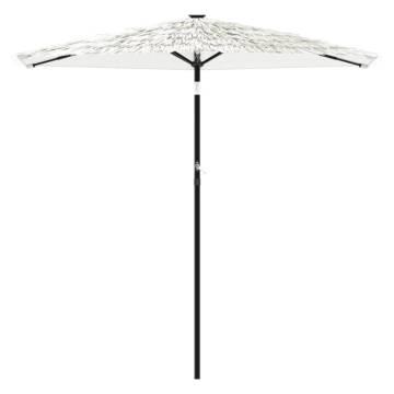 Garden Parasol with Steel Pole White - 268x268 cm