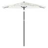 Garden Parasol with Steel Pole White - 268x268 cm