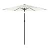 Garden Parasol with Steel Pole White - 268x268 cm