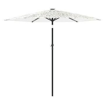 Garden Parasol with Steel Pole White - 268x268 cm