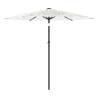 Garden Parasol with Steel Pole White - 268x268 cm