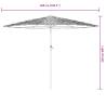 Garden Parasol with Steel Pole White - 268x268 cm