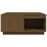 Elegant Honey Brown Solid Wood Coffee Table - 80x81 cm