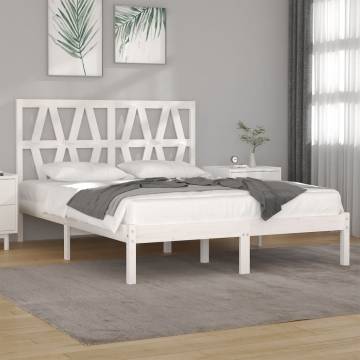 White Solid Pine Bed Frame 180x200 cm - Super King Size