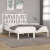 Bed Frame White Solid Wood Pine 180x200 cm Super King Size Colour white Size 180 x 200 cm 