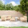 8 Piece Garden Lounge Set Solid Wood Pine Colour natural pine Number of 8 