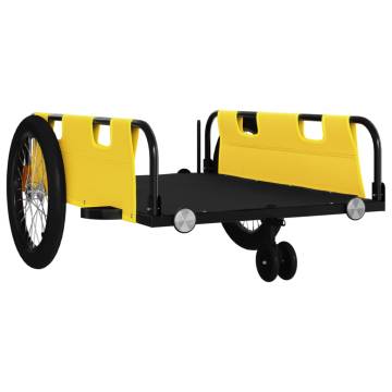 Sturdy Yellow & Black Bike Trailer - 45kg Capacity