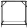 Stylish Console Table with Black Glass Top - 80x35x81 cm