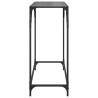 Stylish Console Table with Black Glass Top - 80x35x81 cm