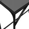 Stylish Console Table with Black Glass Top - 80x35x81 cm