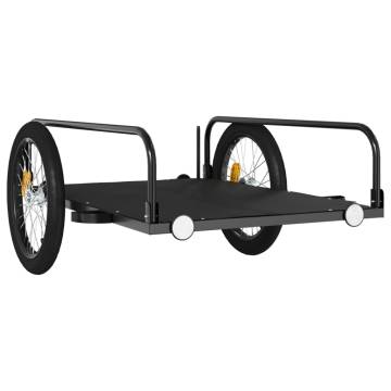 Bike Trailer Black 135x70 cm | Heavy Duty Iron Cargo