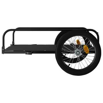 Bike Trailer Black 135x70 cm | Heavy Duty Iron Cargo