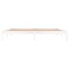 White Solid Wood Pine Bed Frame 200x200 cm - Modern Style